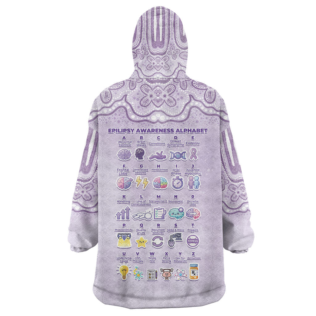 Personalised Epilepsy Support Wearable Blanket Hoodie Purple Ribbon Butterfly Cute Style