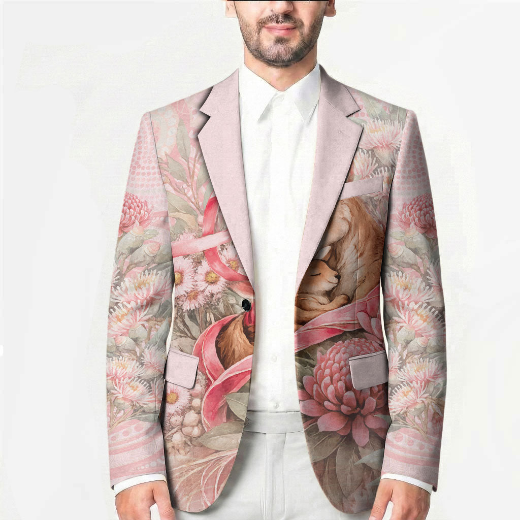 Personalised Breast Cancer Support Blazer Mother Kangaroo And Ribbon Hope