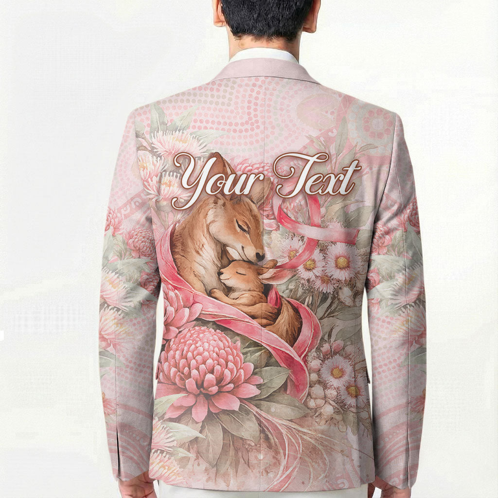 Personalised Breast Cancer Support Blazer Mother Kangaroo And Ribbon Hope