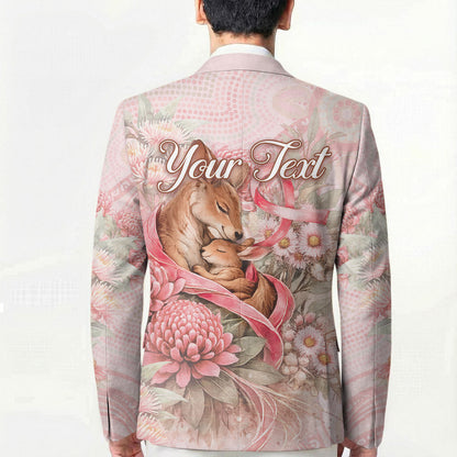 Personalised Breast Cancer Support Blazer Mother Kangaroo And Ribbon Hope