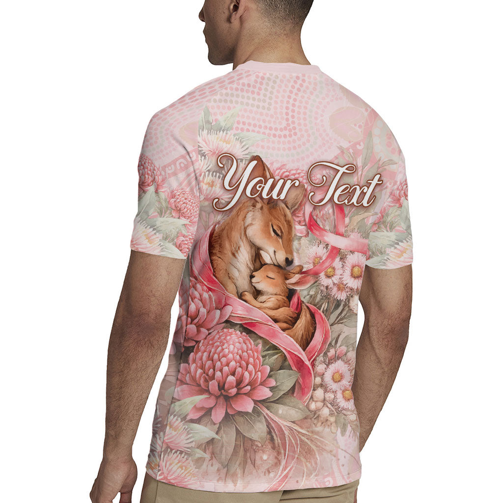 Personalised Breast Cancer Support Rugby Jersey Mother Kangaroo And Ribbon Hope