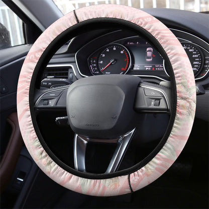 Breast Cancer Support Steering Wheel Cover Mother Kangaroo And Ribbon Hope