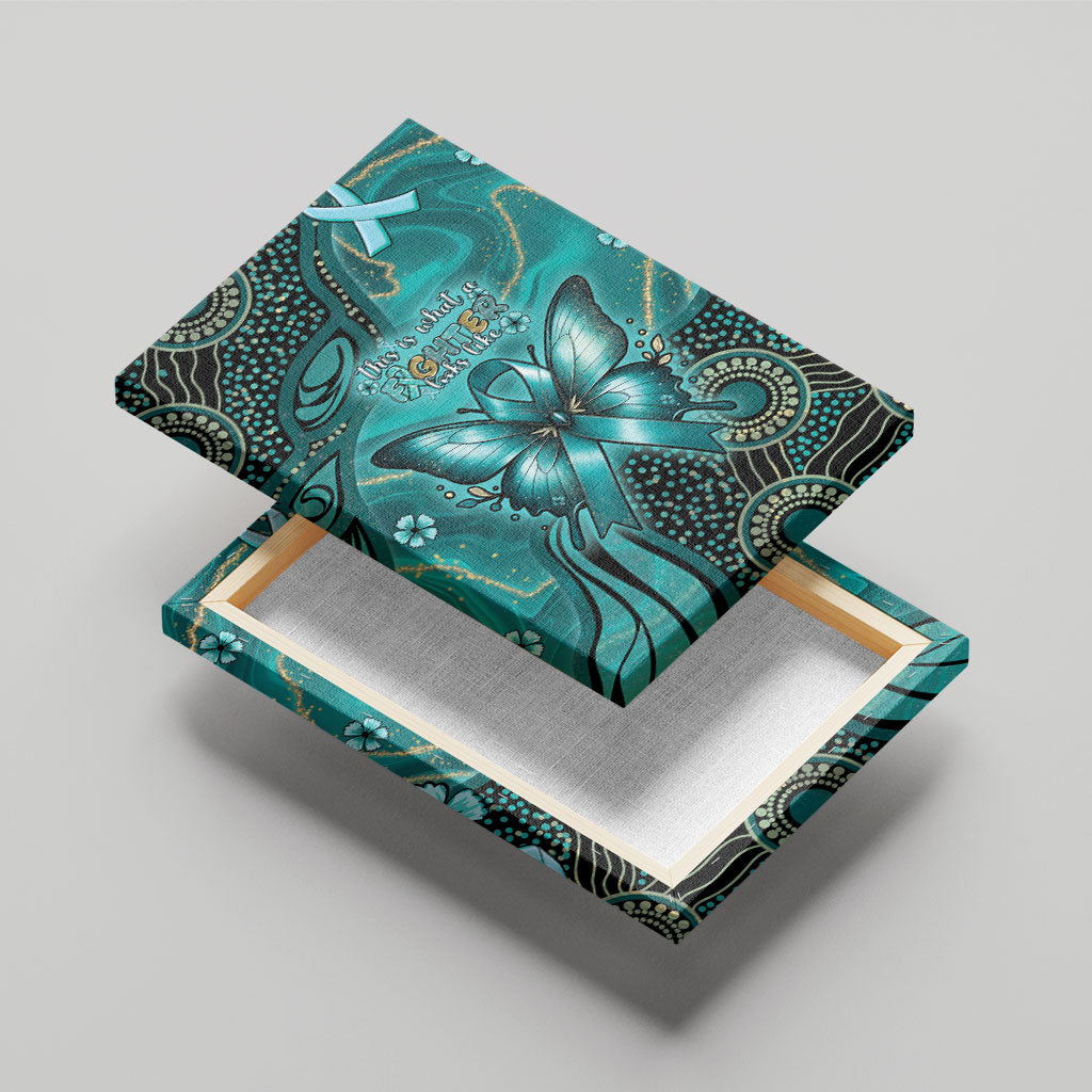 Ovarian Cancer Support Canvas Wall Art This Is What A Fighter Looks Like