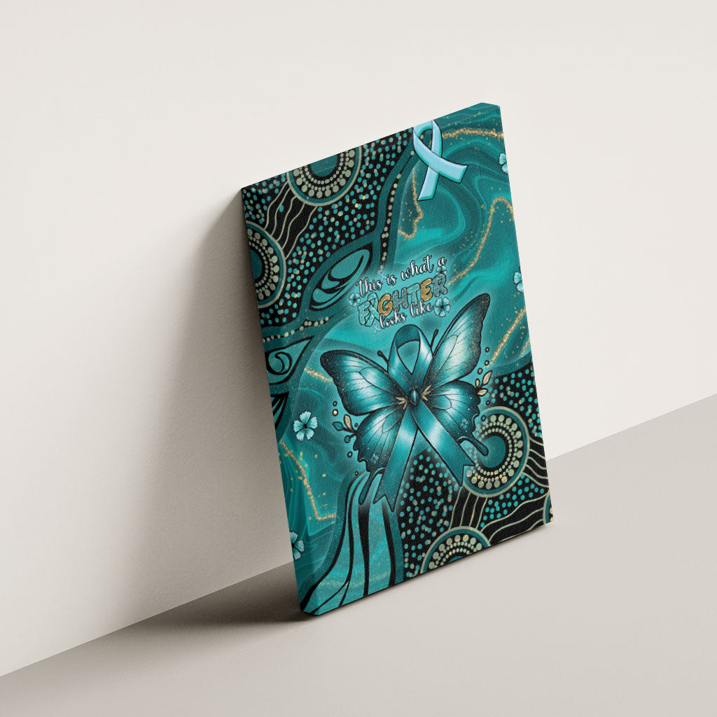 Ovarian Cancer Support Canvas Wall Art This Is What A Fighter Looks Like