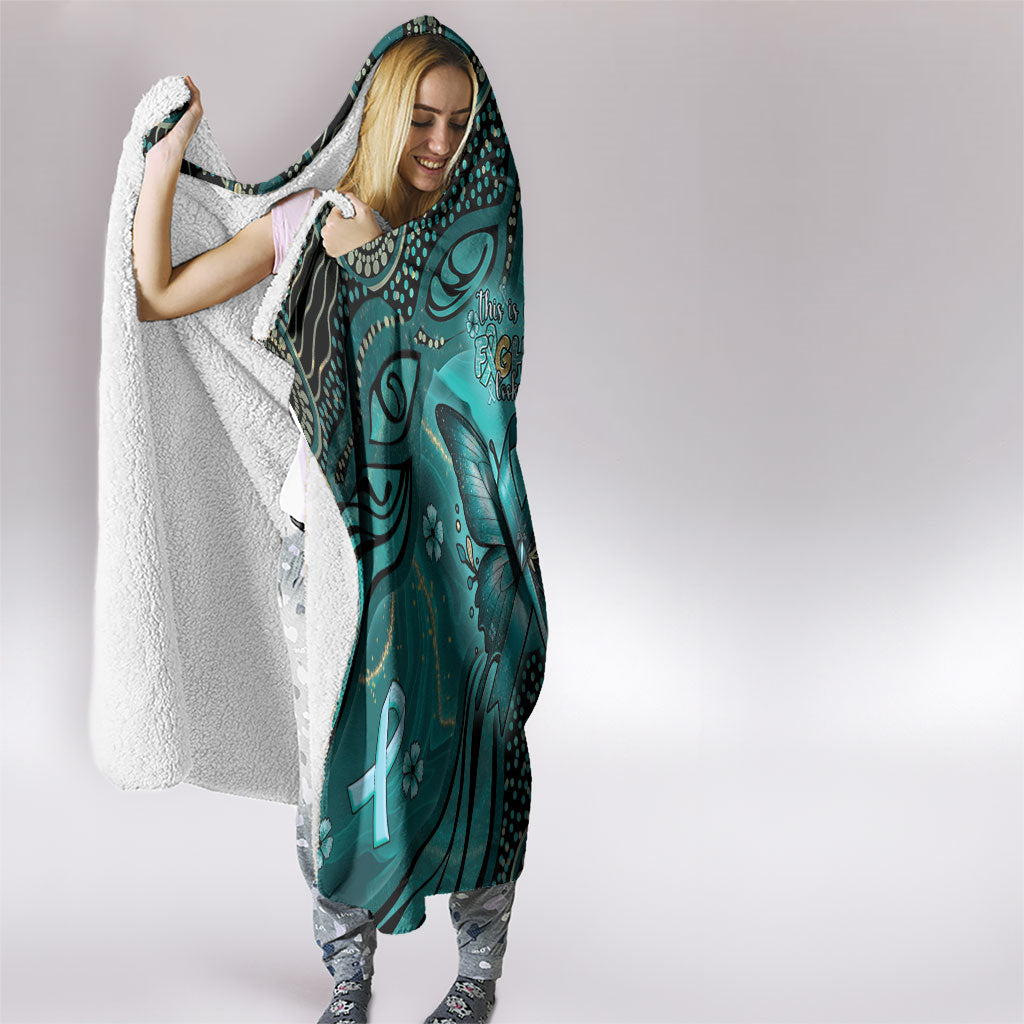 Ovarian Cancer Support Hooded Blanket This Is What A Fighter Looks Like