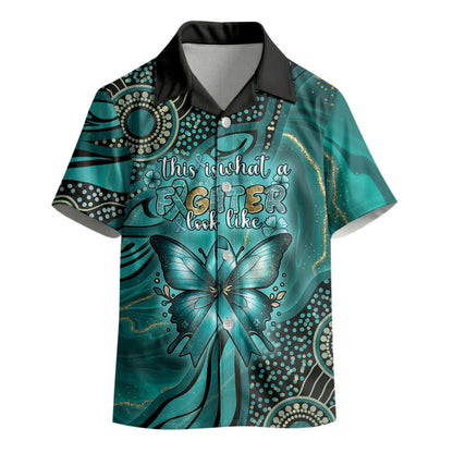 Personalised Ovarian Cancer Support Kid Hawaiian Shirt This Is What A Fighter Looks Like