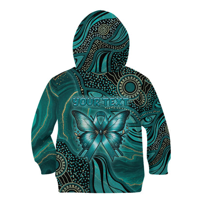 Personalised Ovarian Cancer Support Kid Hoodie This Is What A Fighter Looks Like