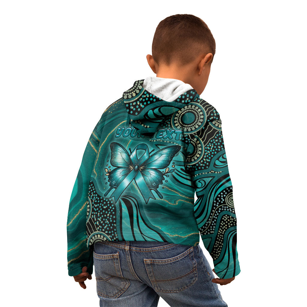 Personalised Ovarian Cancer Support Kid Hoodie This Is What A Fighter Looks Like