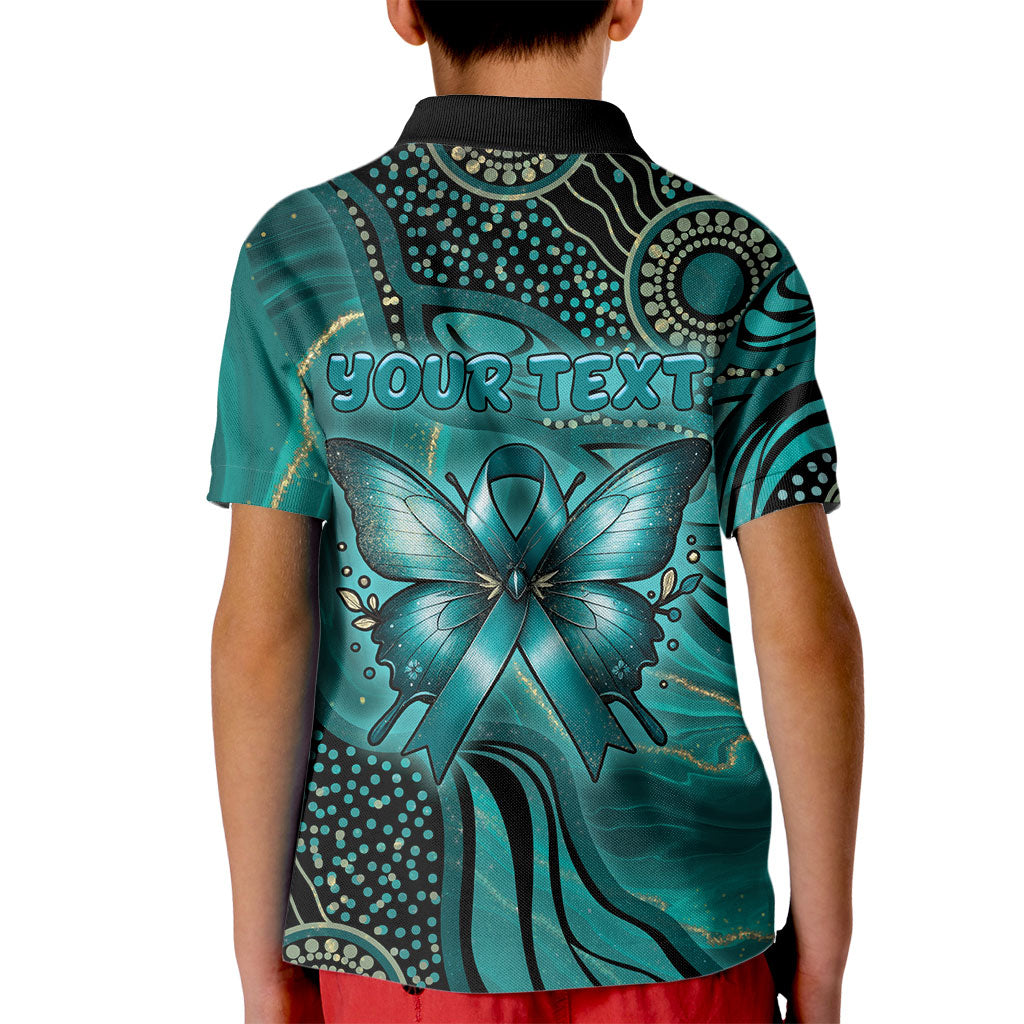 Personalised Ovarian Cancer Support Kid Polo Shirt This Is What A Fighter Looks Like