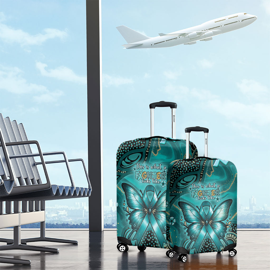 Ovarian Cancer Support Luggage Cover This Is What A Fighter Looks Like