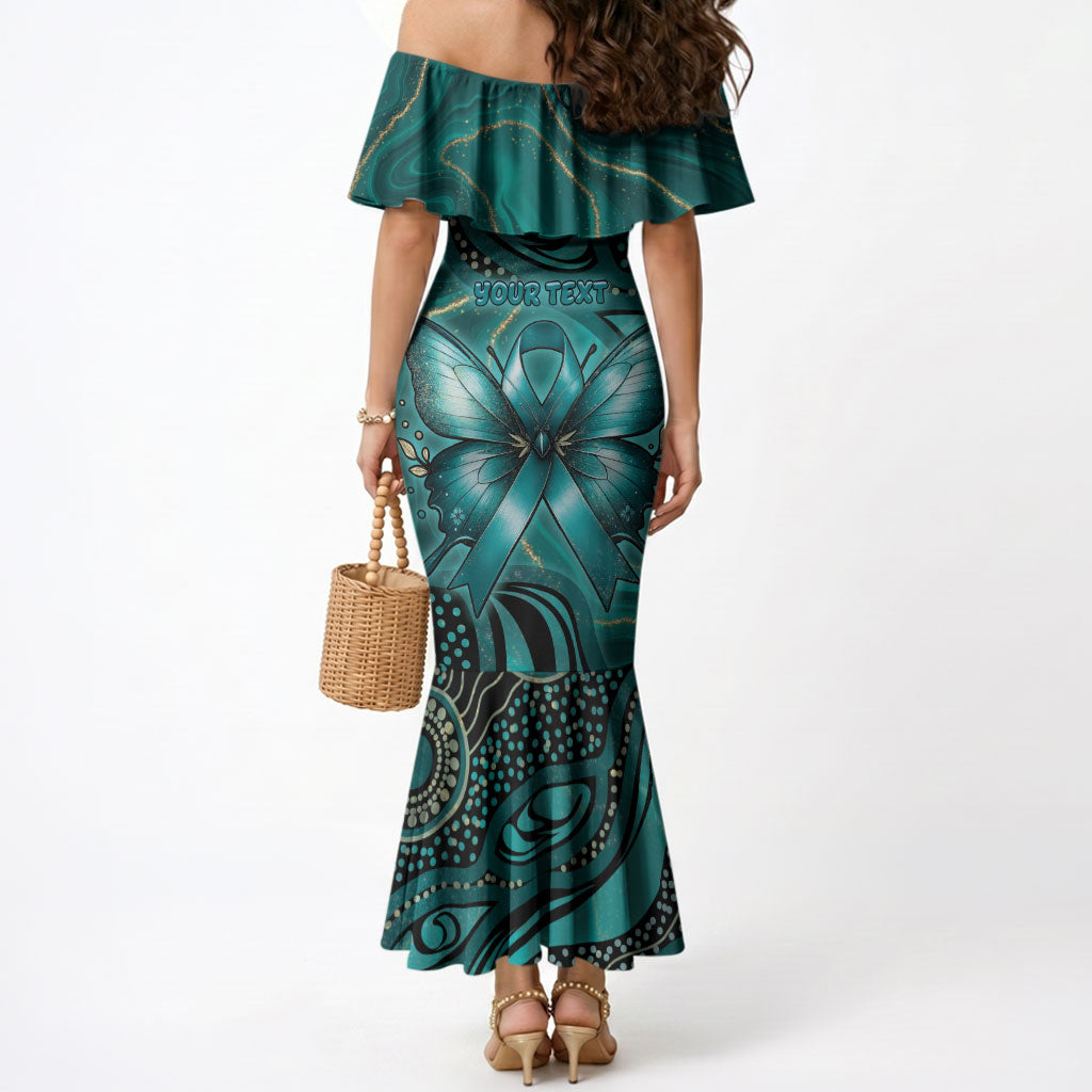 Personalised Ovarian Cancer Support Mermaid Dress This Is What A Fighter Looks Like
