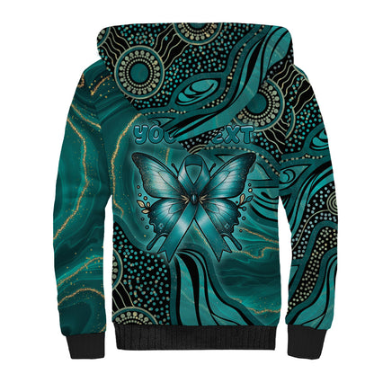 Personalised Ovarian Cancer Support Sherpa Hoodie This Is What A Fighter Looks Like