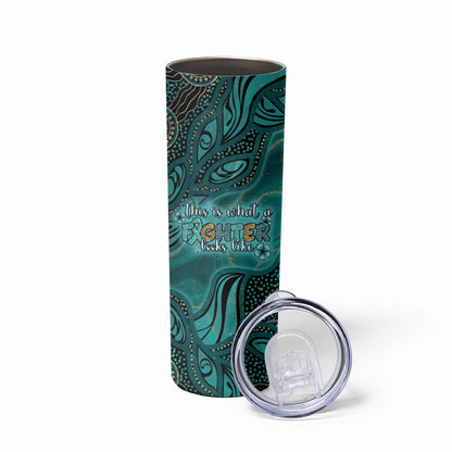 Personalised Ovarian Cancer Support Skinny Tumbler This Is What A Fighter Looks Like