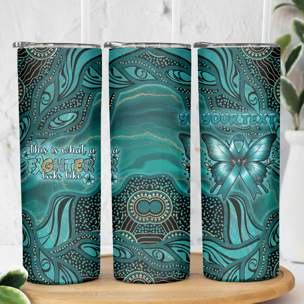 Personalised Ovarian Cancer Support Skinny Tumbler This Is What A Fighter Looks Like