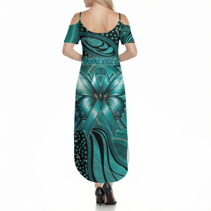 Personalised Ovarian Cancer Support Summer Maxi Dress This Is What A Fighter Looks Like