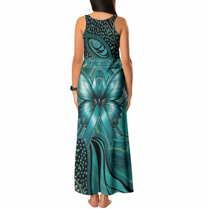 Personalised Ovarian Cancer Support Tank Maxi Dress This Is What A Fighter Looks Like