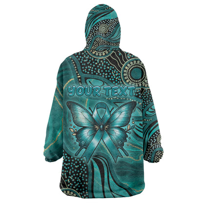 Personalised Ovarian Cancer Support Wearable Blanket Hoodie This Is What A Fighter Looks Like