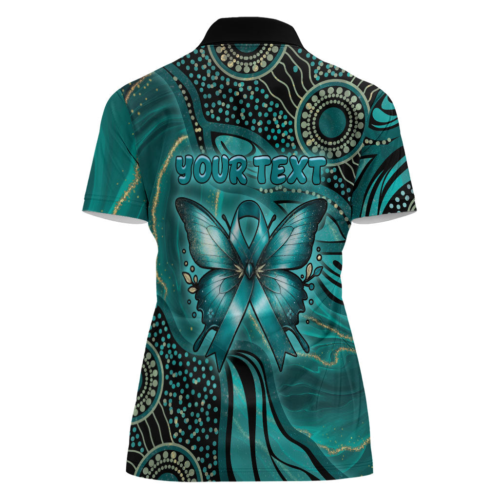 Personalised Ovarian Cancer Support Women Polo Shirt This Is What A Fighter Looks Like