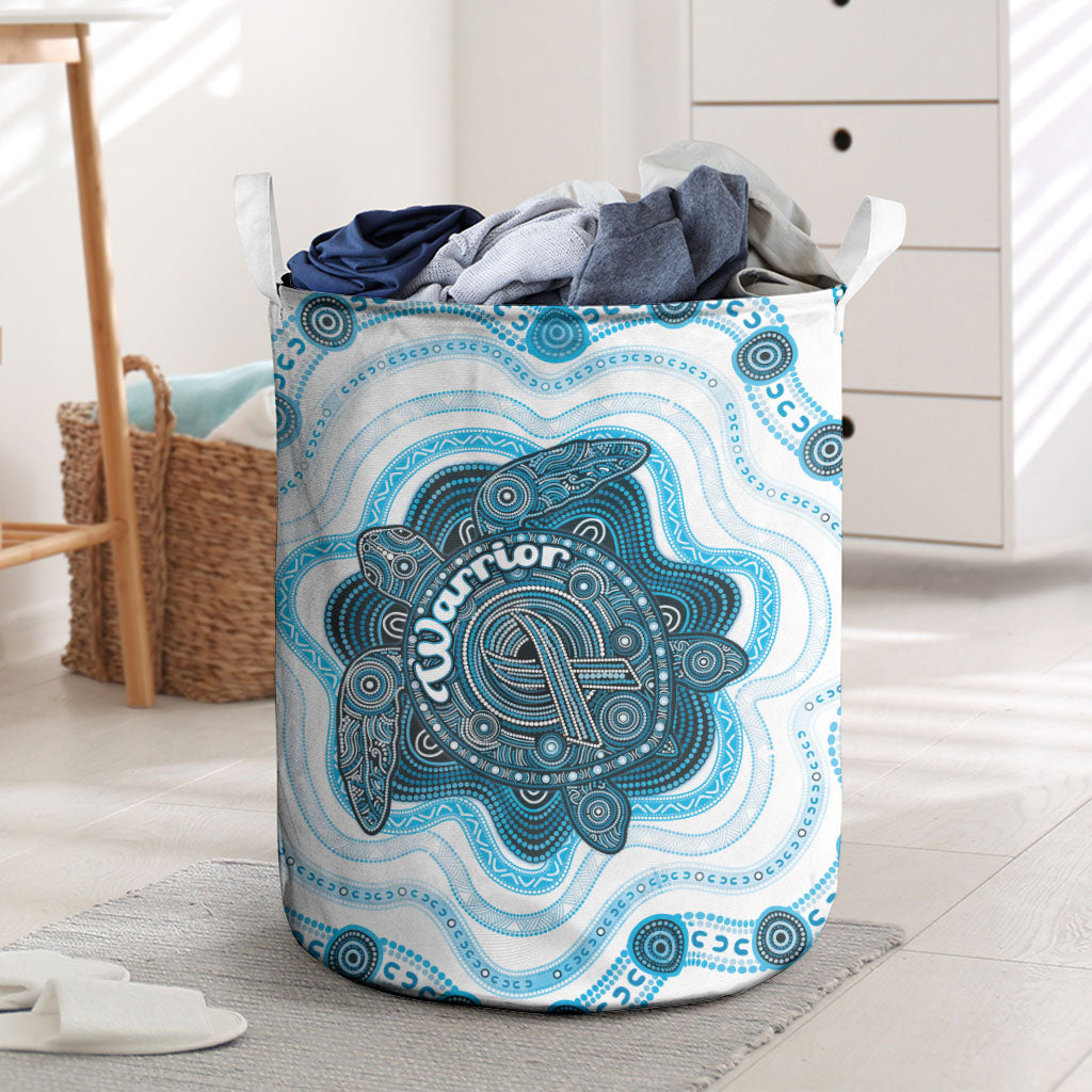 Prostate Cancer Support Laundry Basket Warrior Ribbon Turtle Dot Art Pattern