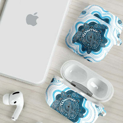 Prostate Cancer Support AirPods Case Warrior Ribbon Turtle Dot Art Pattern