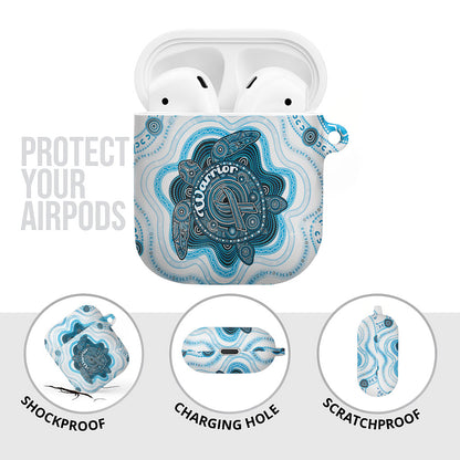 Prostate Cancer Support AirPods Case Warrior Ribbon Turtle Dot Art Pattern