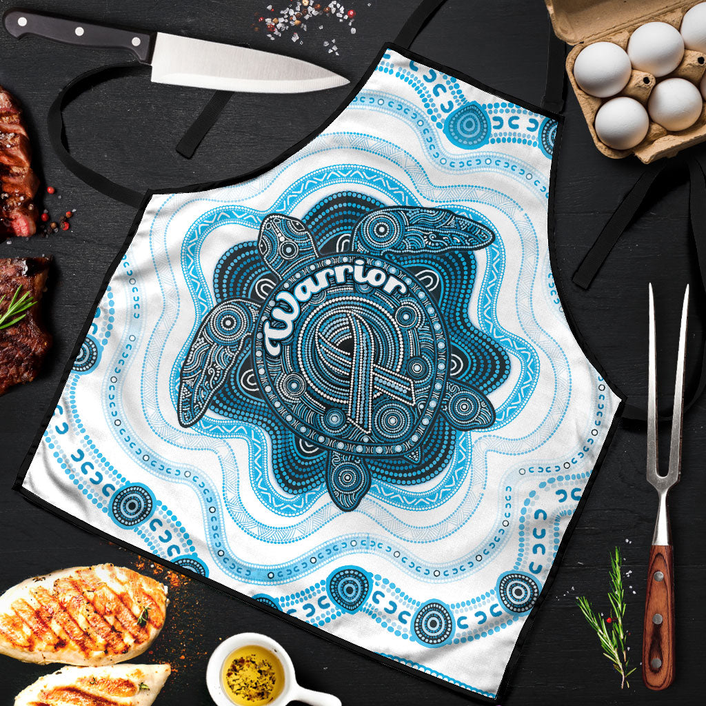 Prostate Cancer Support Apron Warrior Ribbon Turtle Dot Art Pattern
