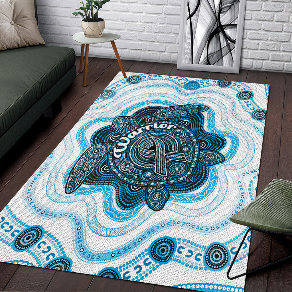 Prostate Cancer Support Area Rug Warrior Ribbon Turtle Dot Art Pattern