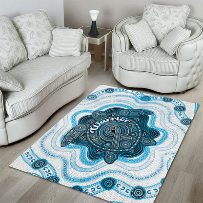 Prostate Cancer Support Area Rug Warrior Ribbon Turtle Dot Art Pattern