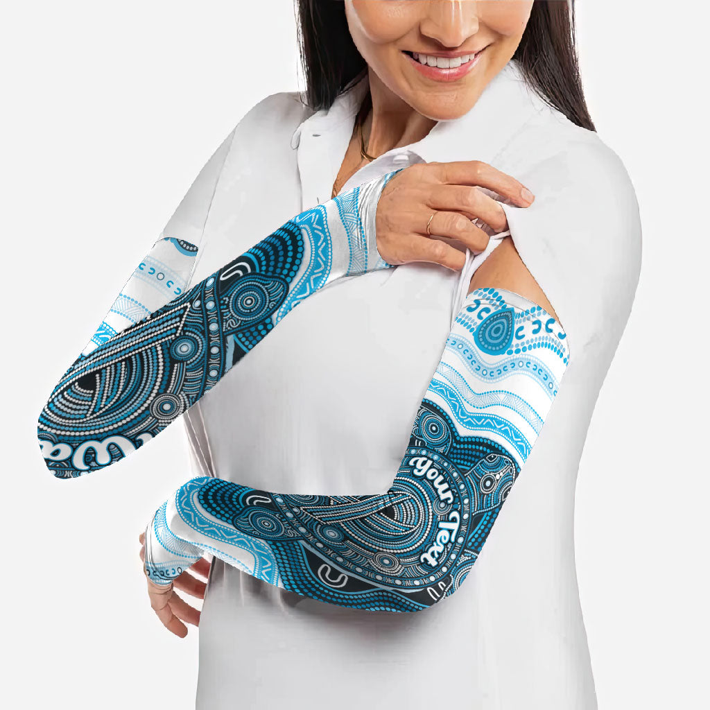 Personalised Prostate Cancer Support Arm Sleeves Warrior Ribbon Turtle Dot Art Pattern