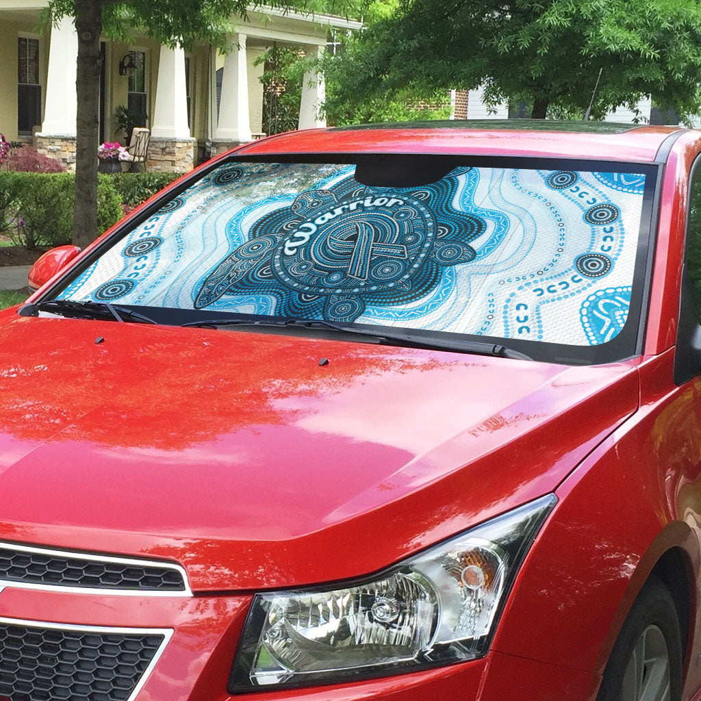 Prostate Cancer Support Auto Sun Shade Warrior Ribbon Turtle Dot Art Pattern