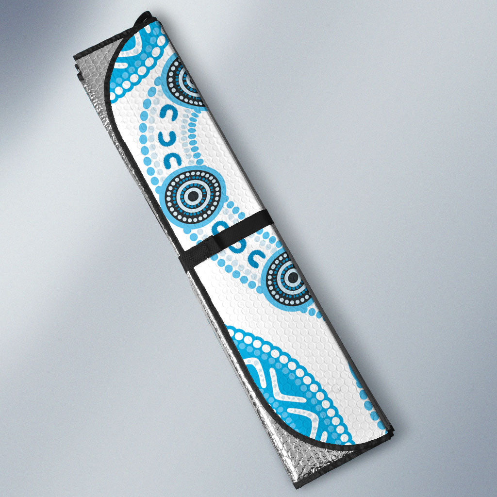 Prostate Cancer Support Auto Sun Shade Warrior Ribbon Turtle Dot Art Pattern