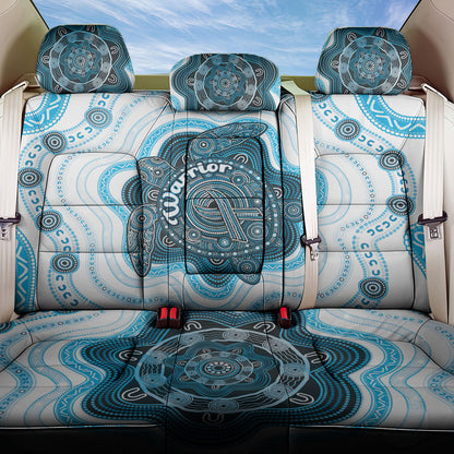 Prostate Cancer Support Back Car Seat Cover Warrior Ribbon Turtle Dot Art Pattern