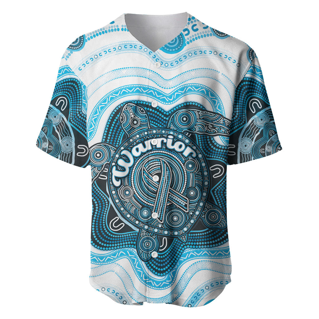 Personalised Prostate Cancer Support Baseball Jersey Warrior Ribbon Turtle Dot Art Pattern