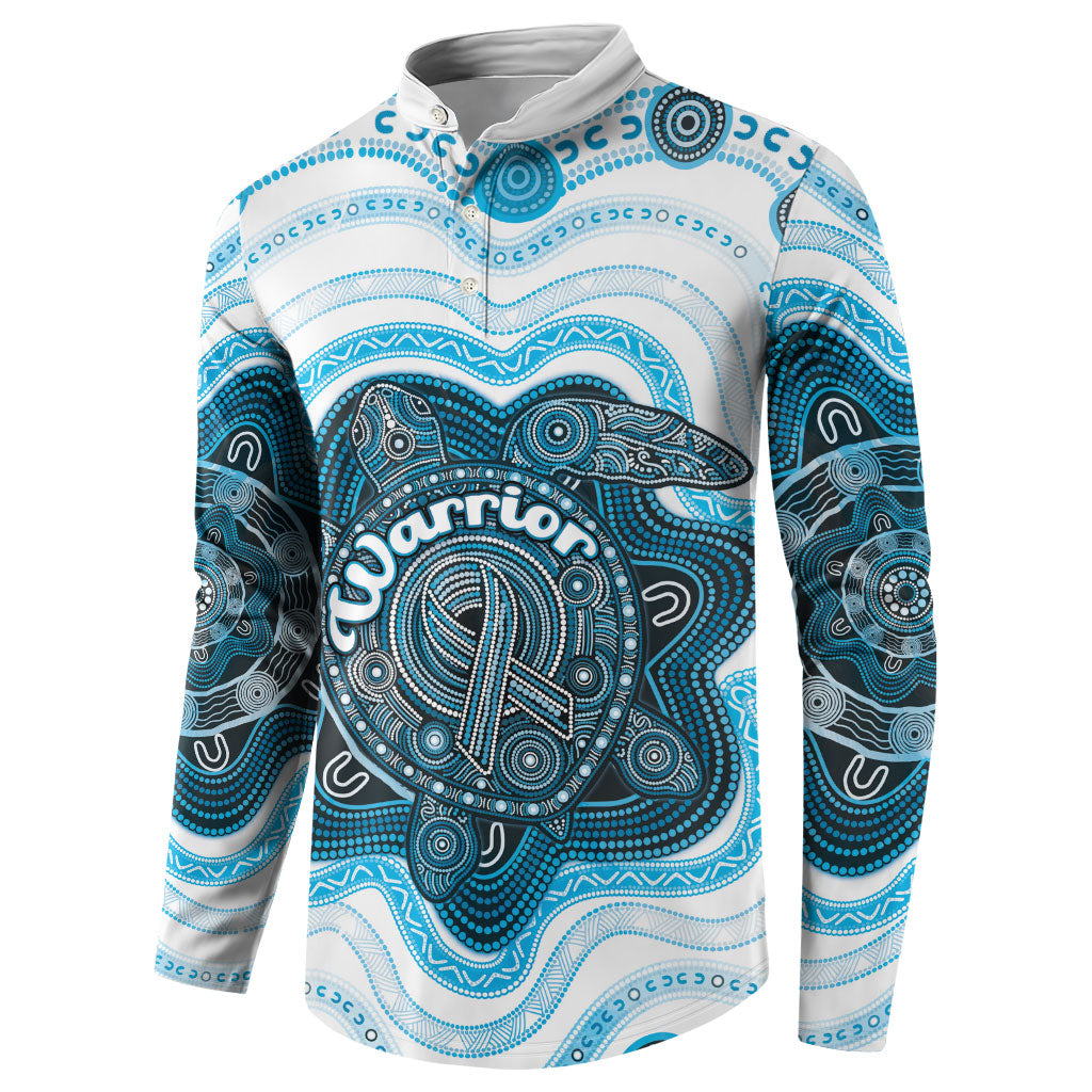 Personalised Prostate Cancer Support Button Sweatshirt Warrior Ribbon Turtle Dot Art Pattern