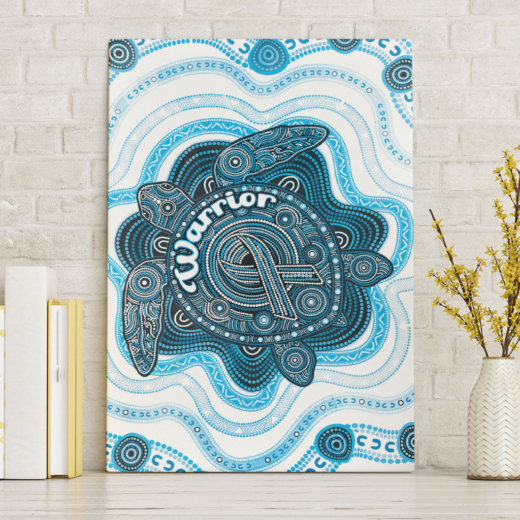 Prostate Cancer Support Canvas Wall Art Warrior Ribbon Turtle Dot Art Pattern