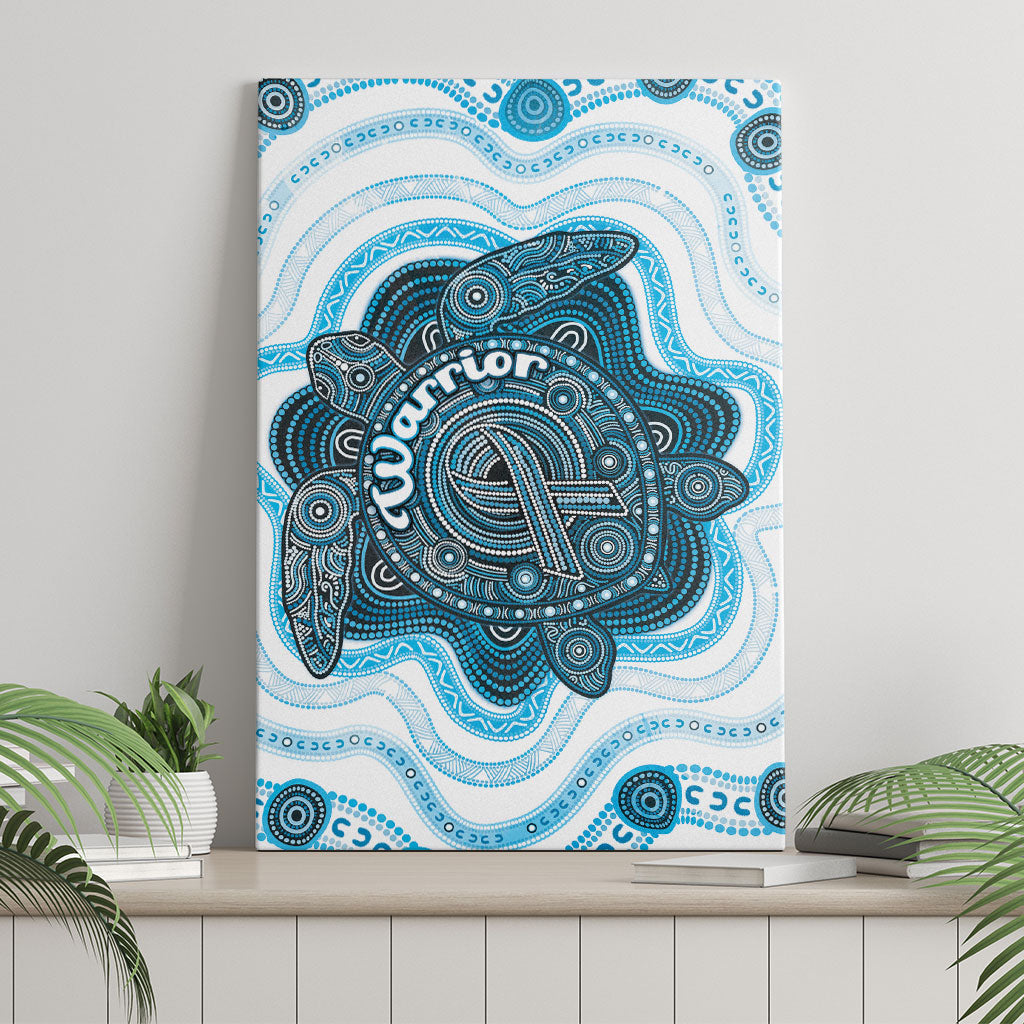 Prostate Cancer Support Canvas Wall Art Warrior Ribbon Turtle Dot Art Pattern