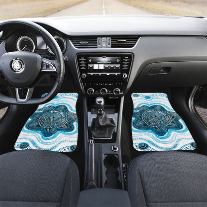 Personalised Prostate Cancer Support Car Mats Warrior Ribbon Turtle Dot Art Pattern