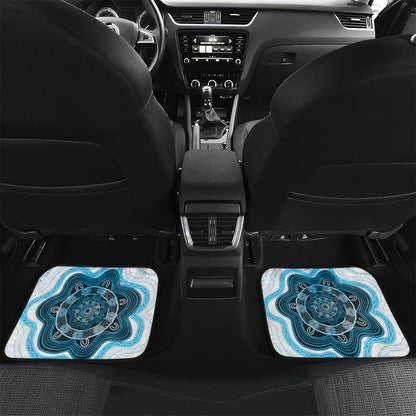 Personalised Prostate Cancer Support Car Mats Warrior Ribbon Turtle Dot Art Pattern