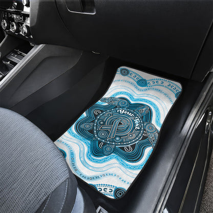 Personalised Prostate Cancer Support Car Mats Warrior Ribbon Turtle Dot Art Pattern