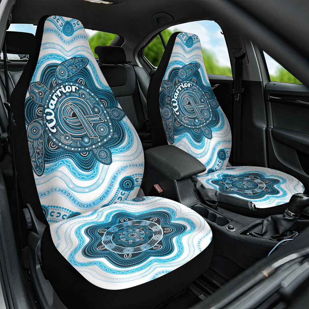 Prostate Cancer Support Car Seat Cover Warrior Ribbon Turtle Dot Art Pattern