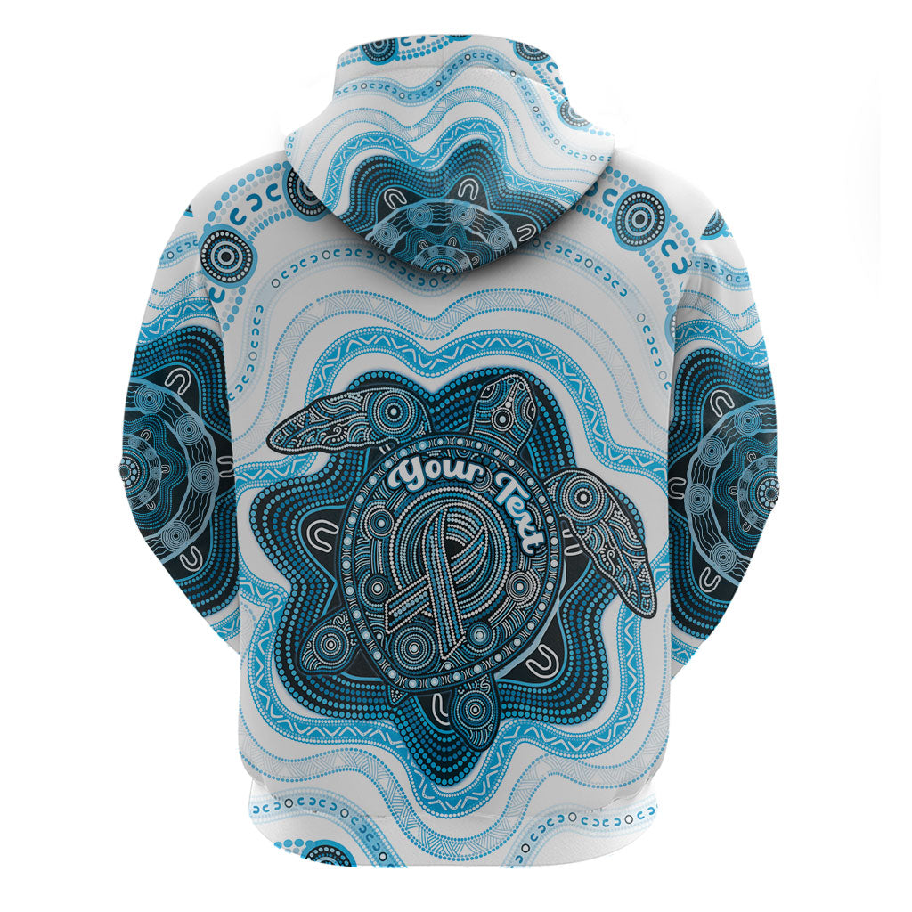 Personalised Prostate Cancer Support Hoodie Warrior Ribbon Turtle Dot Art Pattern