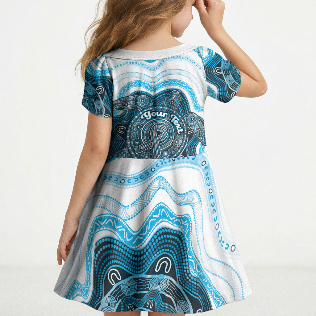 Personalised Prostate Cancer Support Kid Short Sleeve Dress Warrior Ribbon Turtle Dot Art Pattern