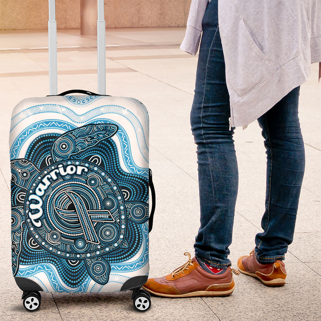 Prostate Cancer Support Luggage Cover Warrior Ribbon Turtle Dot Art Pattern