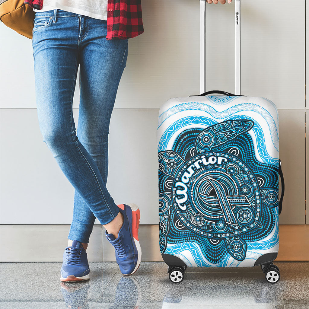 Prostate Cancer Support Luggage Cover Warrior Ribbon Turtle Dot Art Pattern
