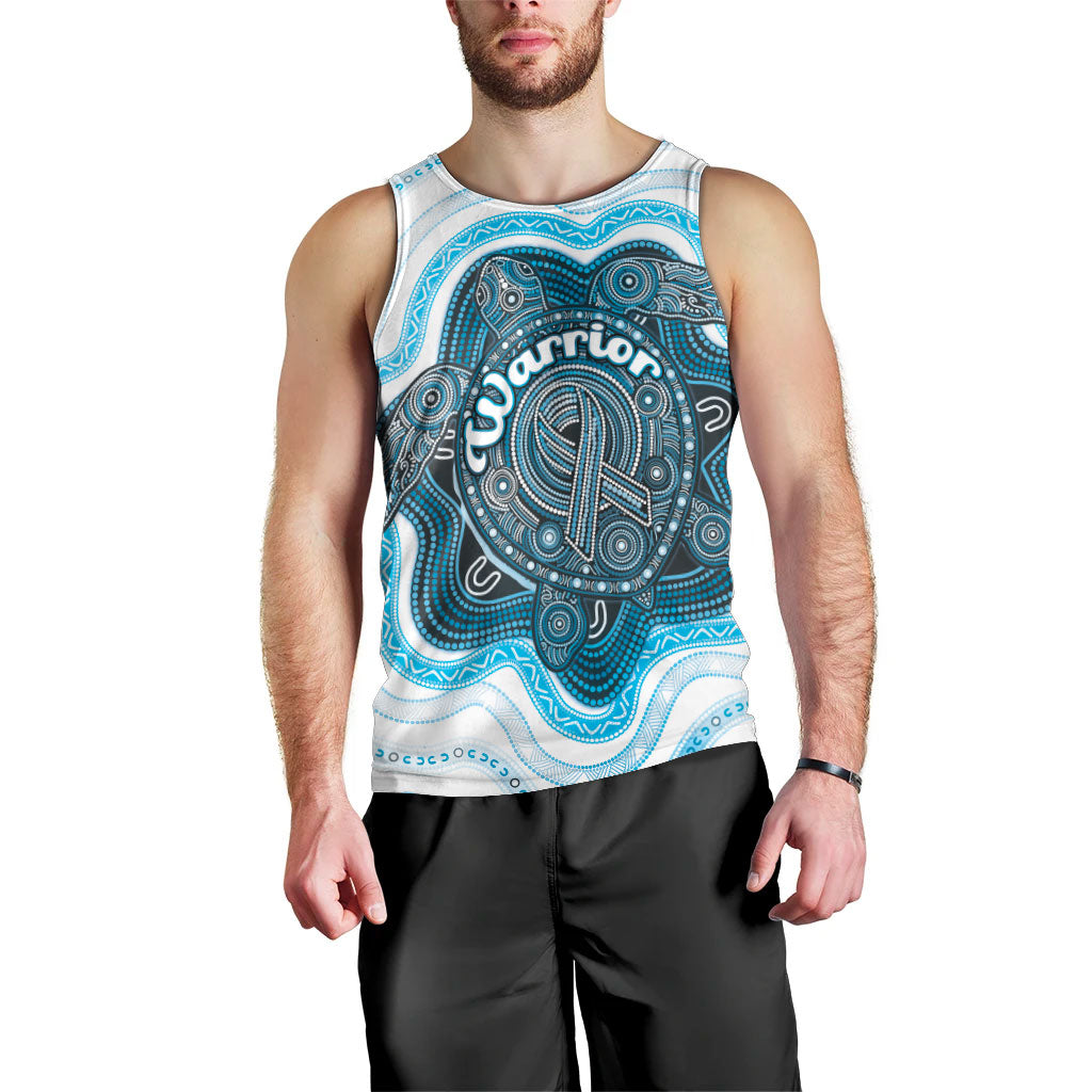Personalised Prostate Cancer Support Men Tank Top Warrior Ribbon Turtle Dot Art Pattern