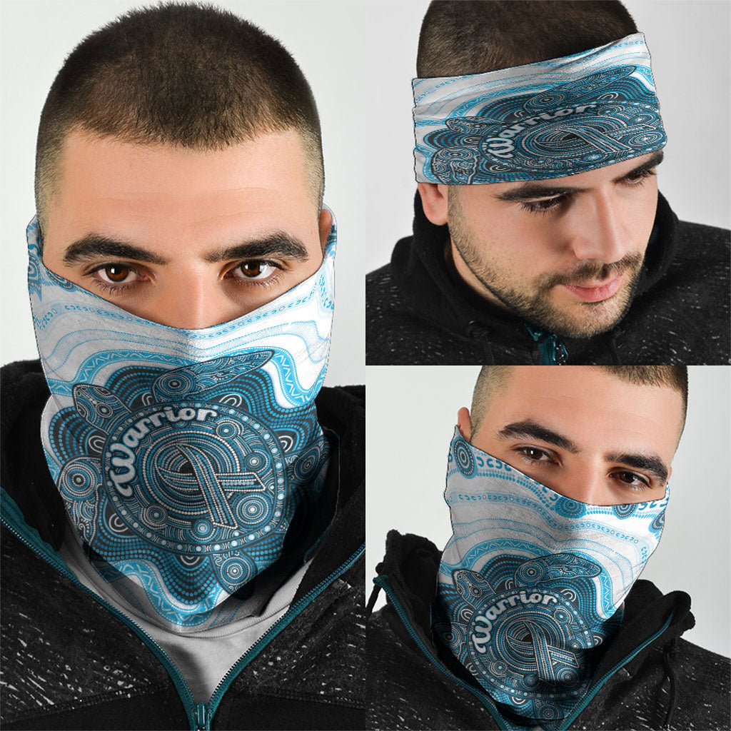 Prostate Cancer Support Neck Gaiter Warrior Ribbon Turtle Dot Art Pattern