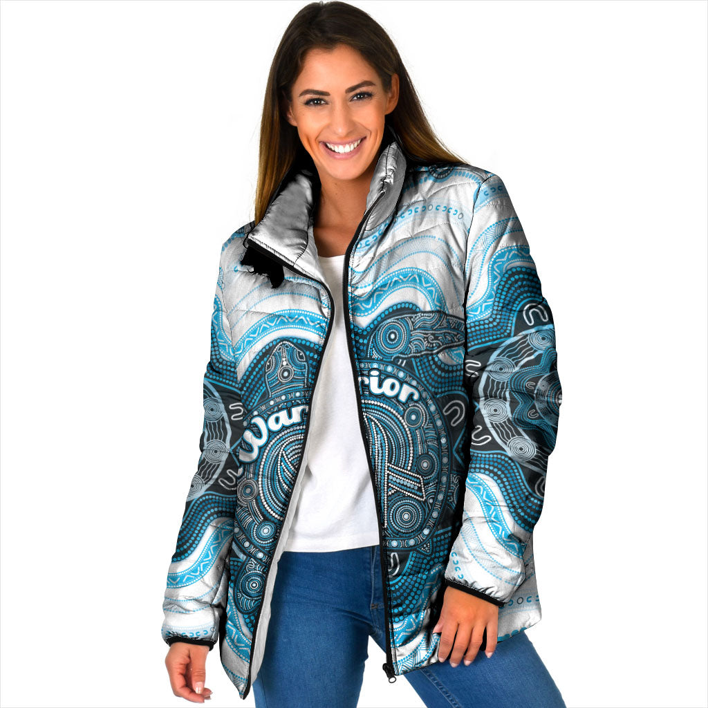 Personalised Prostate Cancer Support Padded Jacket Warrior Ribbon Turtle Dot Art Pattern