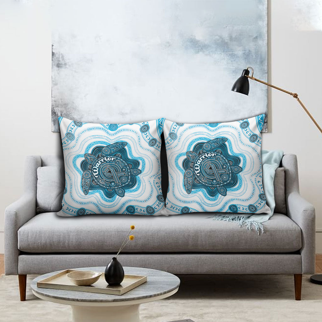 Prostate Cancer Support Pillow Cover Warrior Ribbon Turtle Dot Art Pattern