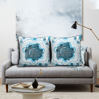 Prostate Cancer Support Pillow Cover Warrior Ribbon Turtle Dot Art Pattern