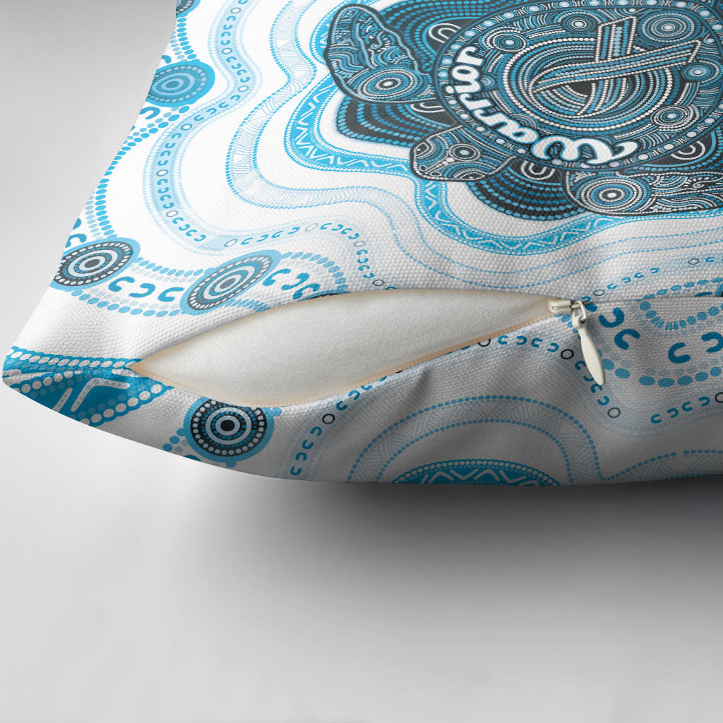 Prostate Cancer Support Pillow Cover Warrior Ribbon Turtle Dot Art Pattern
